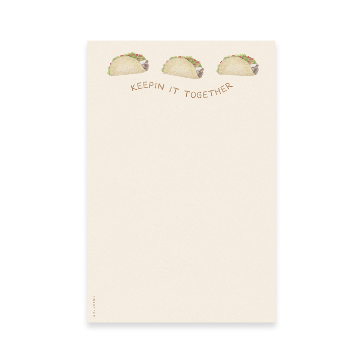 Keepin' It Together — Food Pun Taco Lovers Notepad
