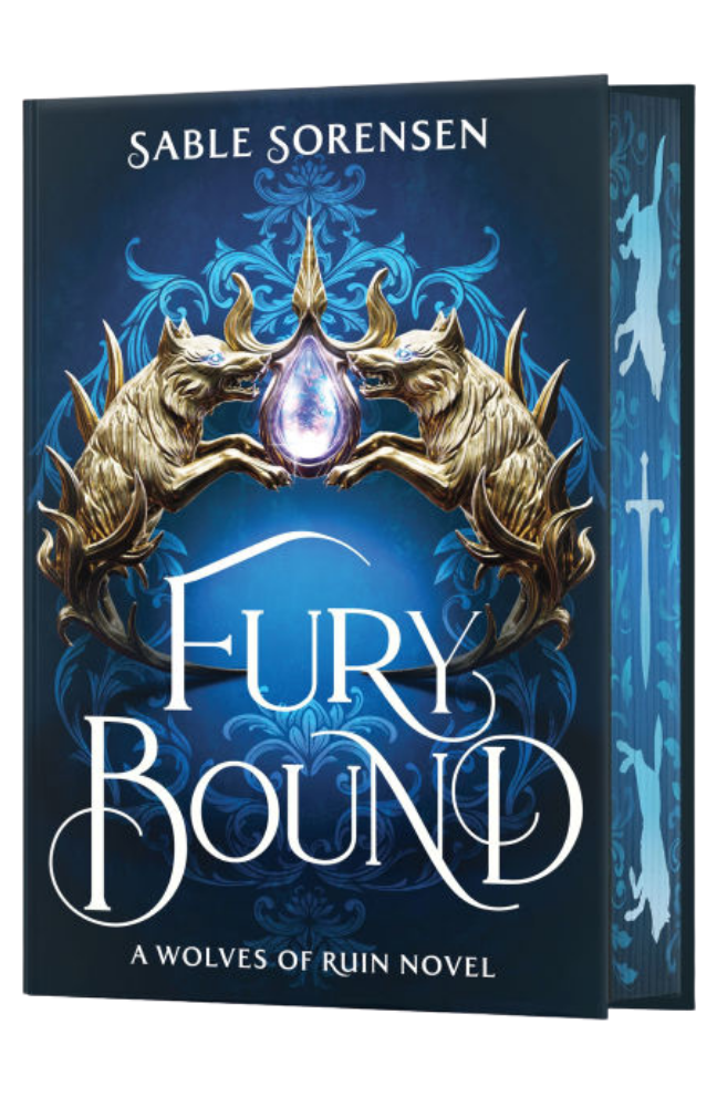 Book cover of 'Fury Bound' by Sable Sorensen with wolf design and blue color scheme.