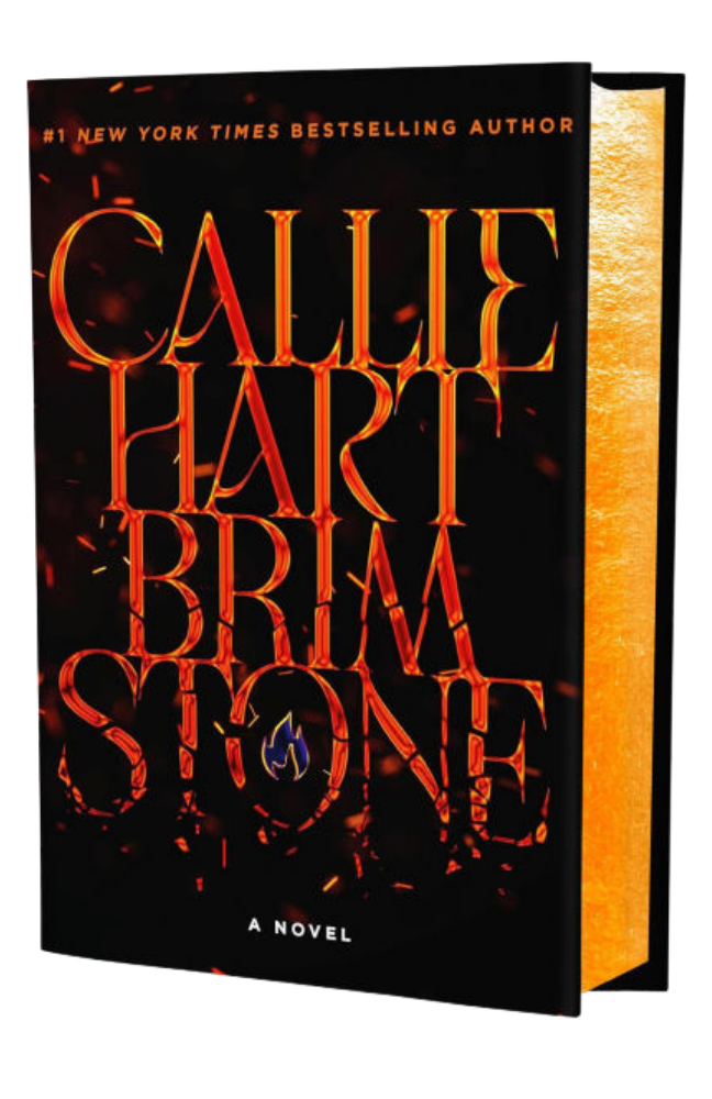 Book cover with 'Callie Hart Brimstone' by a New York Times bestselling author