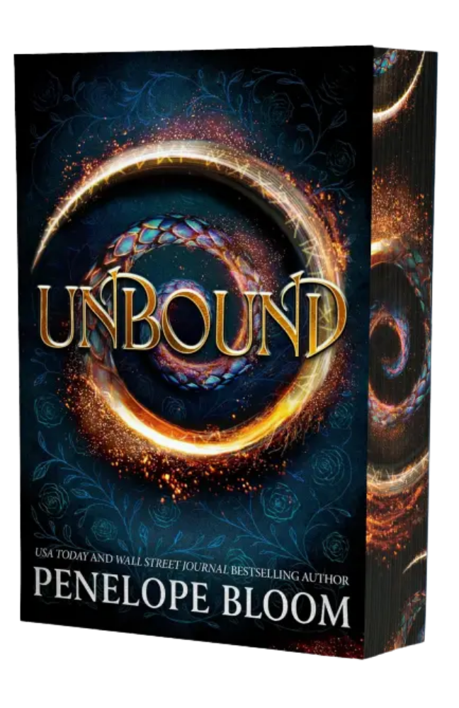 Book cover of 'Unbound' by Penelope Bloom with a cosmic design.
