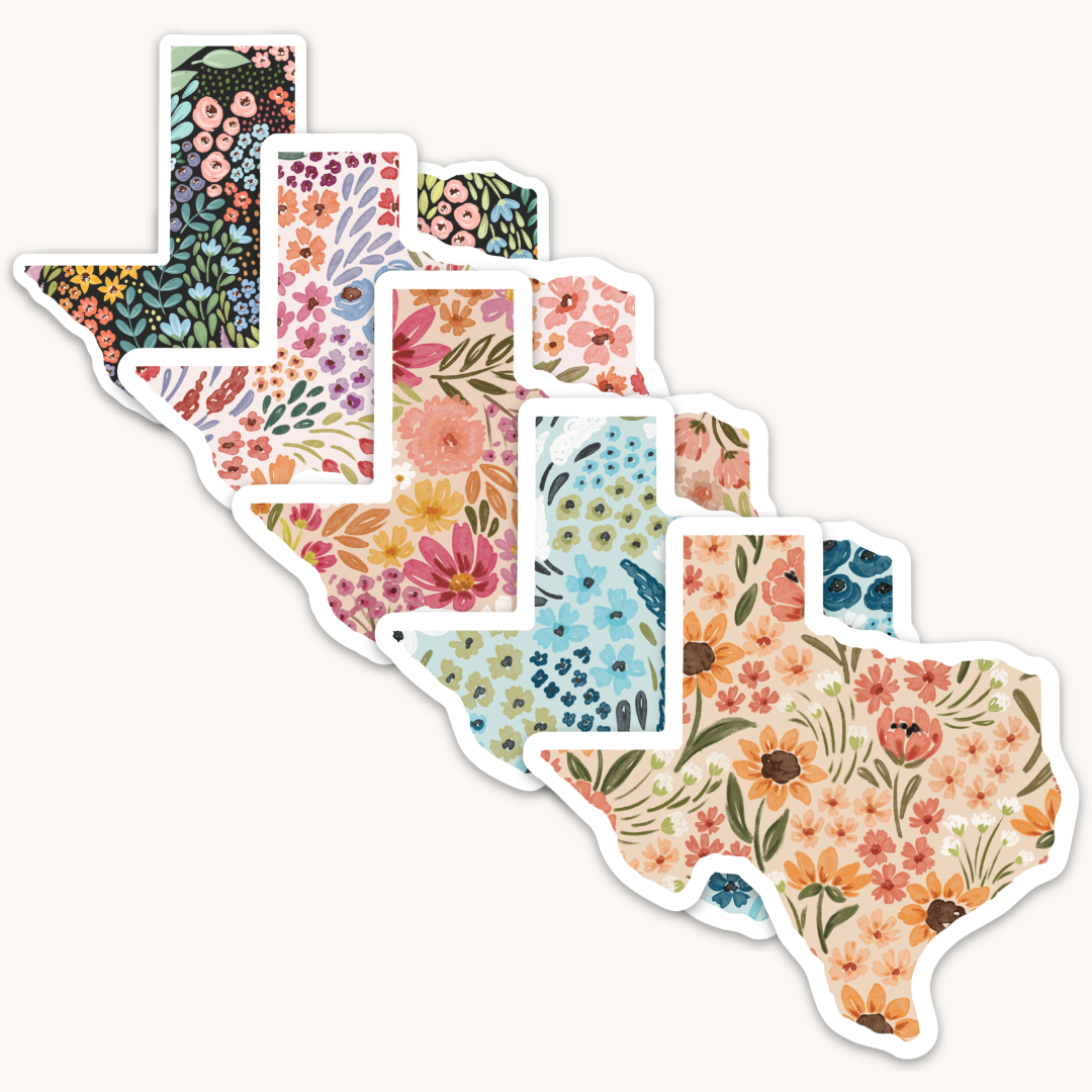 Texas State Floral Sticker 3x3in.