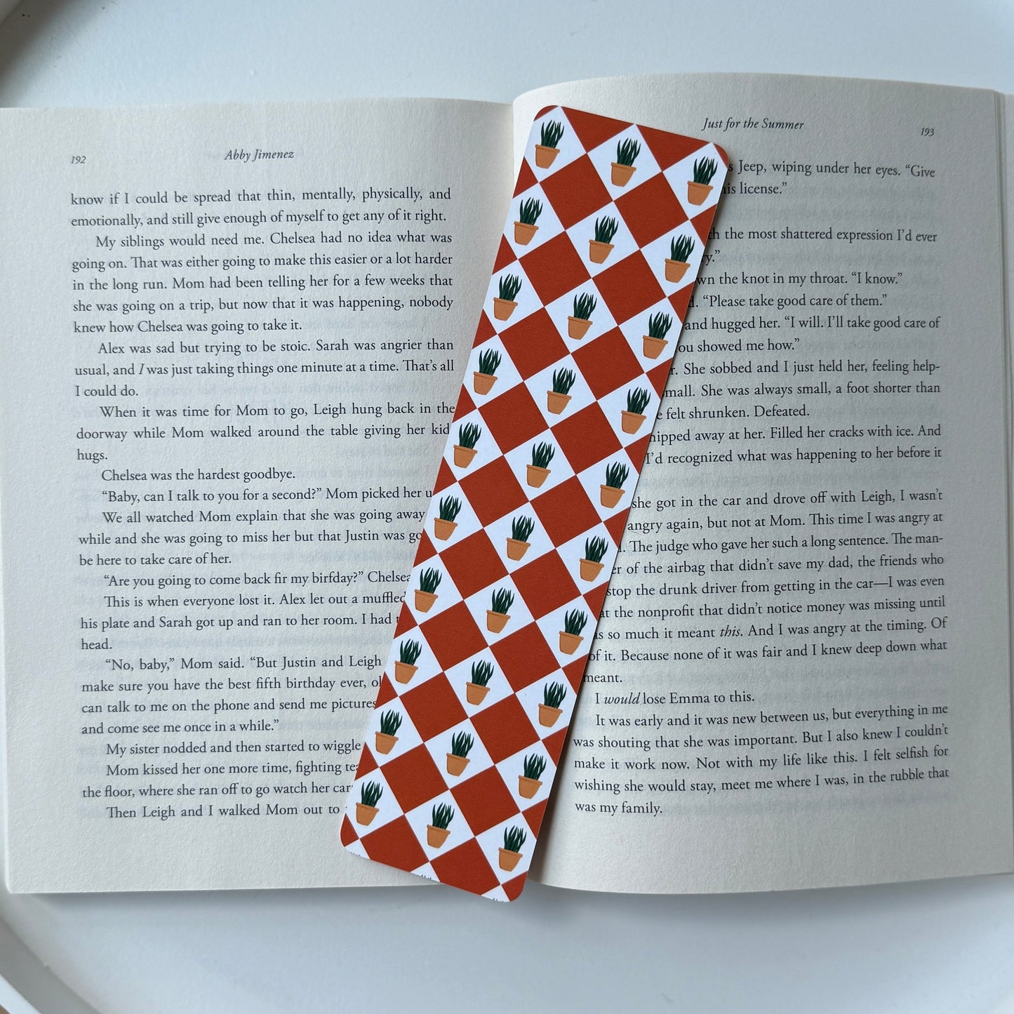 Checkered Plants Bookmark