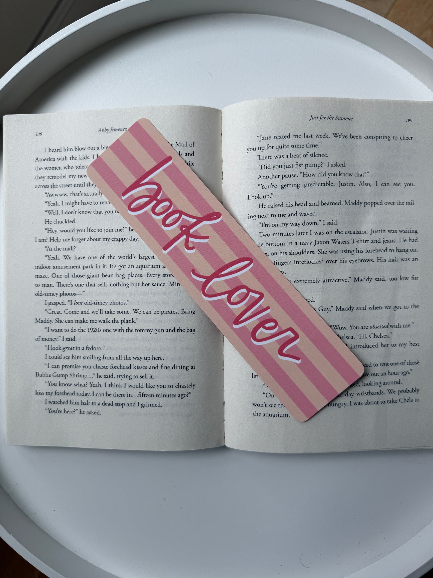 Pink Book Lover Bookmark