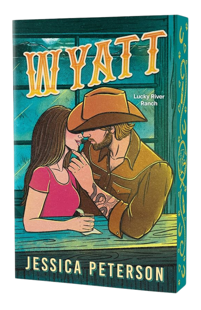 Book cover of 'Wyatt' by Jessica Peterson featuring a cowboy and a woman.