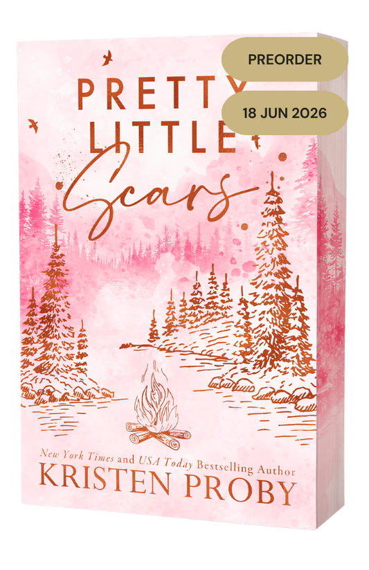 Book cover of 'Pretty Little Scars' by Kristen Proby with a pink and gold design.