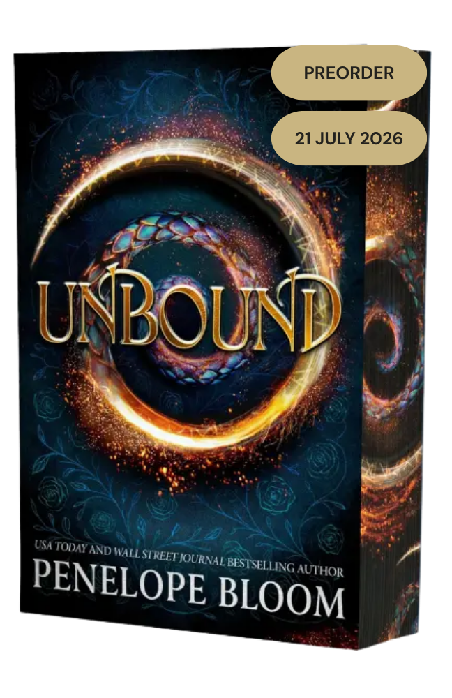 Book cover of 'Unbound' by Penelope Bloom with a pre-order label for 21 July 2026.