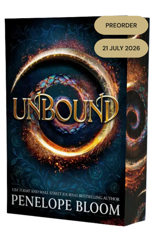 Book cover of 'Unbound' by Penelope Bloom with a pre-order label for 21 July 2026.