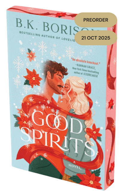 Book cover of 'Good Spirits' by B.K. Borisov with a pre-order date on a white background