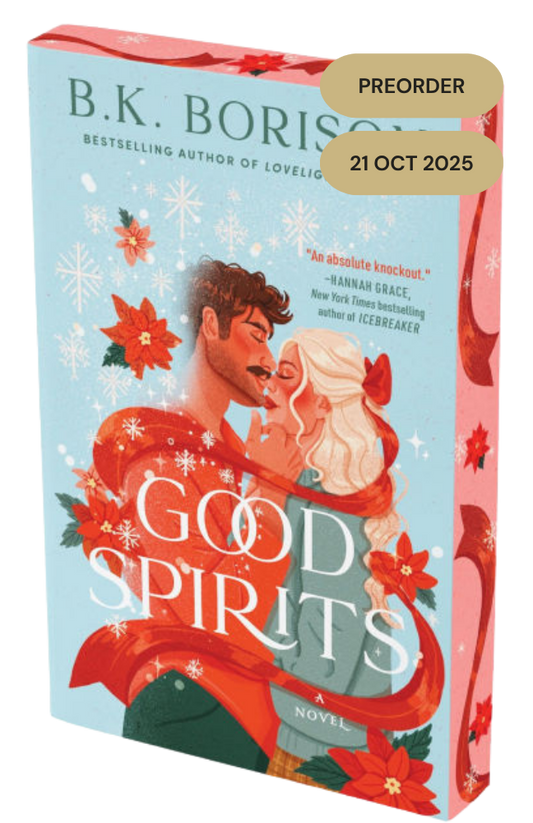 Book cover of 'Good Spirits' by B.K. Borisov with a pre-order date on a white background