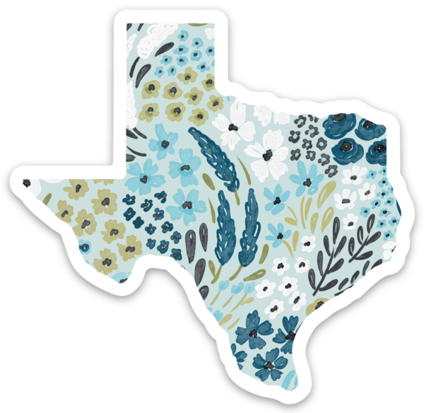 Texas State Floral Sticker 3x3in.