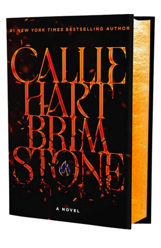 Book cover with 'Callie Hart Brimstone' by a New York Times bestselling author