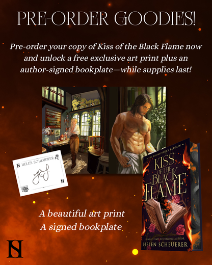 PREORDER - Kiss of the Black Flame (The Bookbinder's Bargain #1) - SIGNED BOOKPLATE + ART