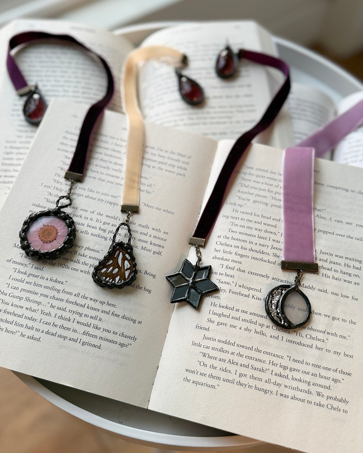 Stained Glass Velvet Ribbon Bookmark