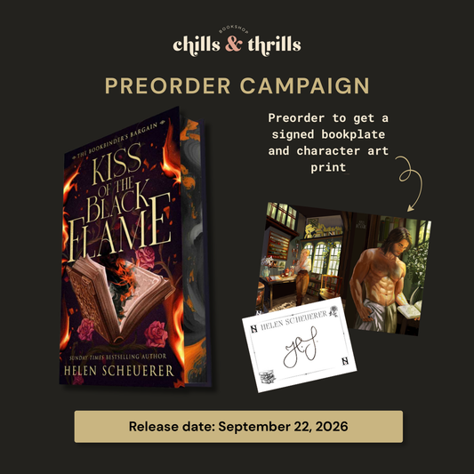PREORDER - Kiss of the Black Flame (The Bookbinder's Bargain #1) - SIGNED BOOKPLATE + ART