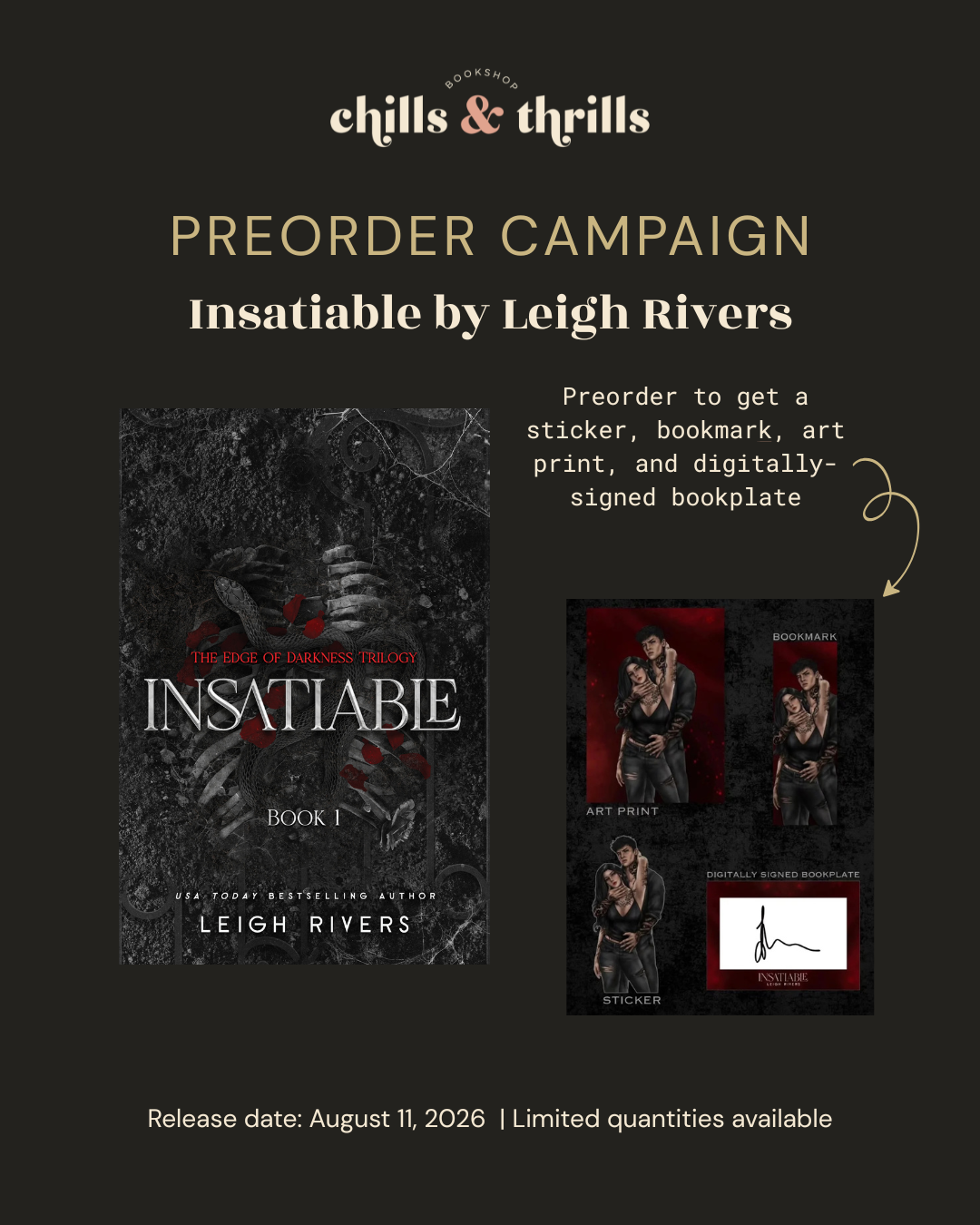 PREORDER - Insatiable (Edge of Darkness #1) - WITH SWAG