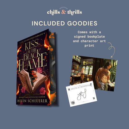 Kiss of the Black Flame (The Bookbinder's Bargain #1) - SIGNED BOOKPLATE + ART