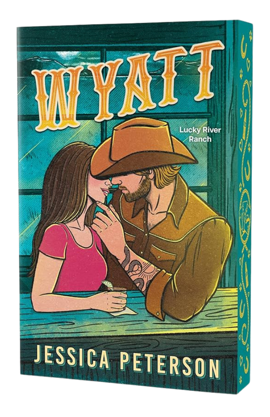 Book cover of 'Wyatt' by Jessica Peterson featuring a cowboy and a woman.